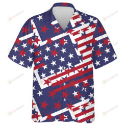 Heart Belong To America Grunge Star Pattern Hawaiian Shirt
