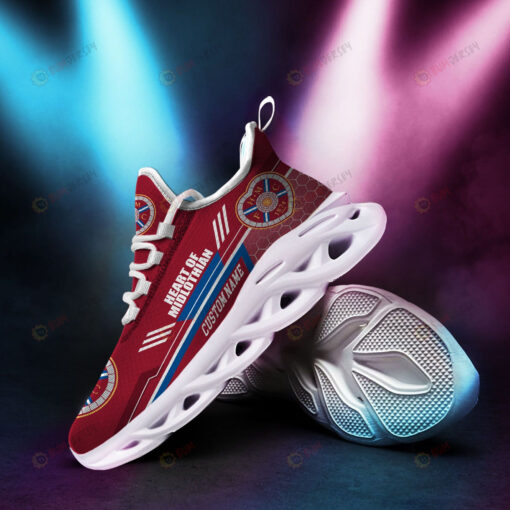 Heart of Midlothian Logo Beehive Pattern Custom Name 3D Max Soul Sneaker Shoes