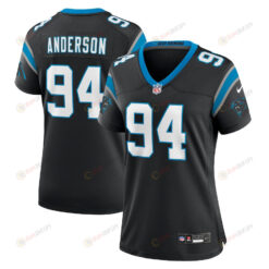 Henry Anderson 94 Carolina Panthers Women's Team Game Jersey - Black