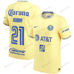Henry Martin 21 Club America 2022/23 Home Men Jersey - Yellow