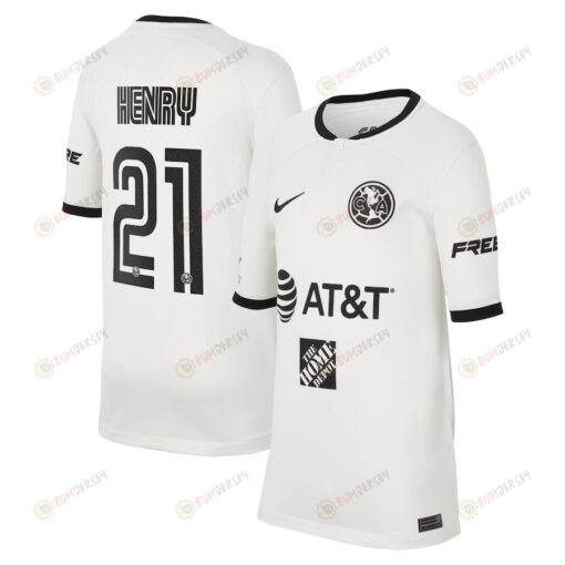 Henry Martin 21 Club America Youth 2022/23 Third Jersey - White