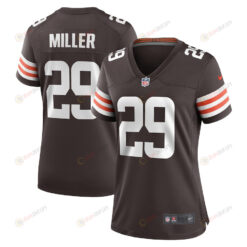 Herb Miller Cleveland Browns Women's Game Player Jersey - Brown