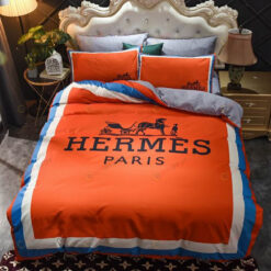 Hermes Paris Bedding Set In Orange