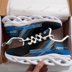 Hertha Berlin Logo Custom Name Pattern 3D Max Soul Sneaker Shoes In Black