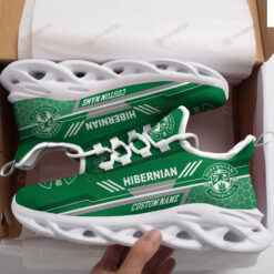 Hibernian Logo Pattern Custom Name 3D Max Soul Sneaker Shoes In Green