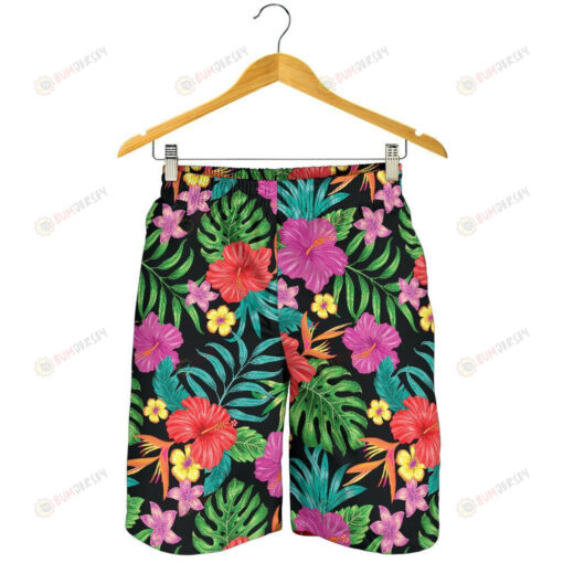 Hibiscus Red Hawaiian Flower Mens Shorts - Print Shorts