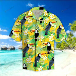 High Quality Parrots Hawaiian Shirt Short Sleeve