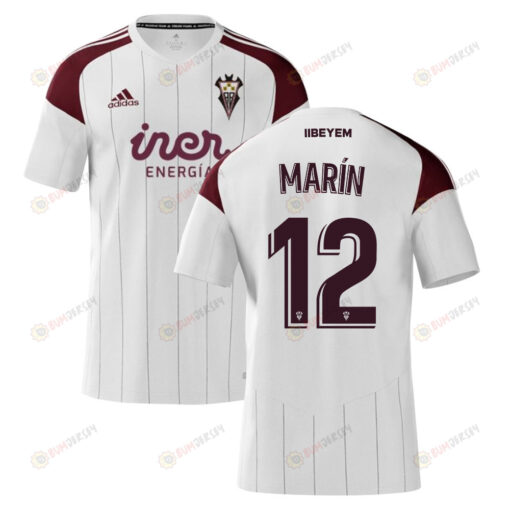 Higinio Mar?n 12 Albacete 2022-23 Home Jersey - White