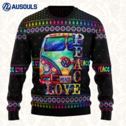 Hippie Peace Love TG51028 Ugly Christmas Sweater Ugly Sweaters For Men Women Unisex