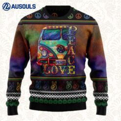 Hippie Peace Love Ugly Sweaters For Men Women Unisex