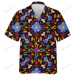 Hippie People Pattern On Transparent Background Hippie Retro Style Hawaiian Shirt