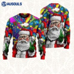 Hippie Santa Claus Gift For Christmas Ugly Sweaters For Men Women Unisex