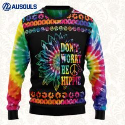 Hippie Tie Dye Color Ugly Sweaters For Men Women Unisex