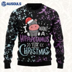Hippo Christmas Ugly Sweaters For Men Women Unisex