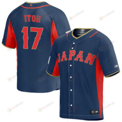 Hiromi Itoh 17 Japan Baseball 2023 World Baseball Classic Jersey - Navy