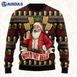 Ho Ho Hold My Beer Ugly Sweaters For Men Women Unisex