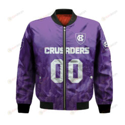 Holy Cross Crusaders Bomber Jacket 3D Printed Team Logo Custom Text And Number