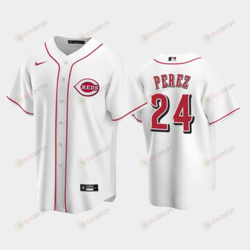 Home Reds 24 Tony Perez White Jersey Jersey