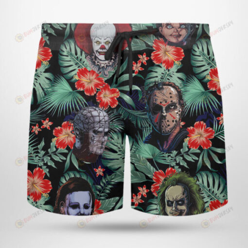 Horror Movie Chracters Hawaiian Short Summer Shorts Men Shorts - Print Shorts