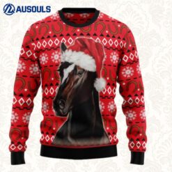 Horse Christmas Pattern Ugly Sweaters For Men Women Unisex