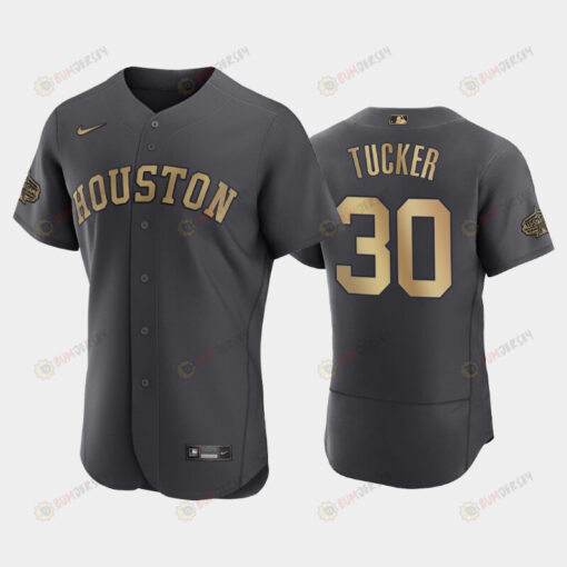 Houston Astros 30 Kyle Tucker 2022-23 All-Star Game Charcoal Jersey