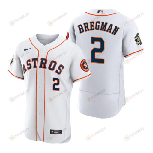 Houston Astros Alex Bregman 2 White 2022-23 World Series Jersey