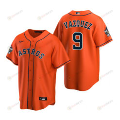 Houston Astros Christian Vazquez 9 Orange 2022-23 World Series Jersey