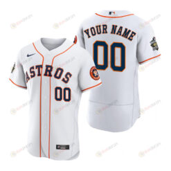 Houston Astros Custom 00 White 2022-23 World Series Jersey