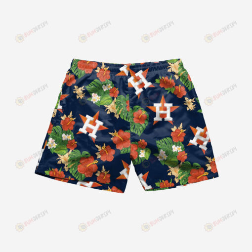 Houston Astros Floral Hawaiian Men Shorts Swim Trunks - Print Shorts