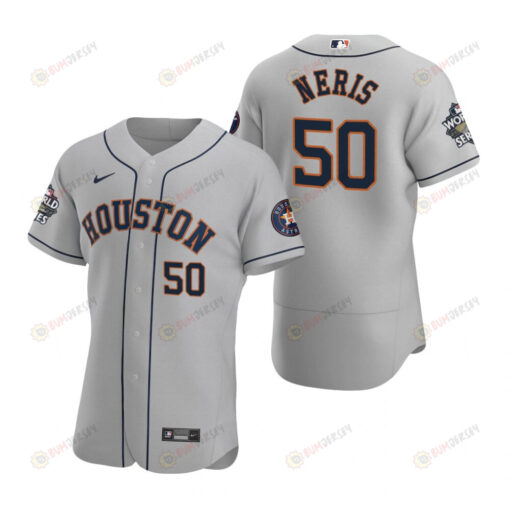 Houston Astros Hector Neris 50 Gray 2022-23 World Series Jersey