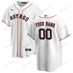 Houston Astros Home Custom Men Jersey - White