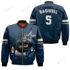 Houston Astros Jeff Bagwell 5 Navy For Astros Fans Bomber Jacket 3D Printed