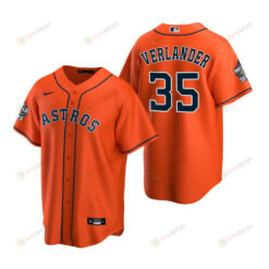 Houston Astros Justin Verlander 35 Orange 2022-23 World Series Jersey