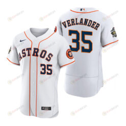Houston Astros Justin Verlander 35 White 2022-23 World Series Jersey