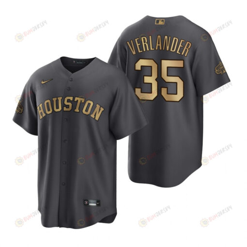 Houston Astros Justin Verlander Charcoal 2022-23 All-Star Game Jersey