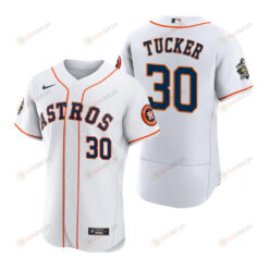 Houston Astros Kyle Tucker 30 White 2022-23 World Series Jersey