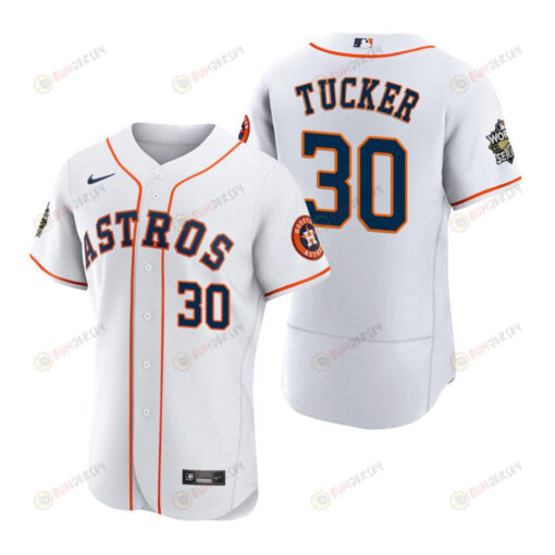 Houston Astros Kyle Tucker 30 White 2022-23 World Series Jersey