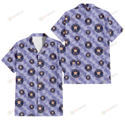 Houston Astros Light Purple Hibiscus Pattern Stripe Powder Purple 3D Hawaiian Shirt