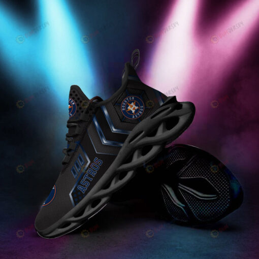 Houston Astros Logo 3D Max Soul Sneaker Shoes In Black