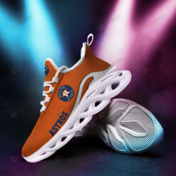 Houston Astros Logo Pattern 3D Max Soul Sneaker Shoes In Orange