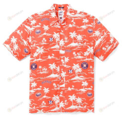 Houston Astros Vintage Hawaiian Shirt Beach Short Sleeve In Orange