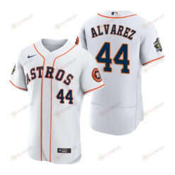 Houston Astros Yordan Alvarez 44 White 2022-23 World Series Jersey