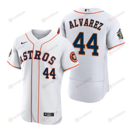 Houston Astros Yordan Alvarez 44 White 2022-23 World Series Jersey