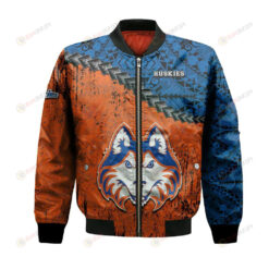 Houston Baptist Huskies Bomber Jacket 3D Printed Grunge Polynesian Tattoo