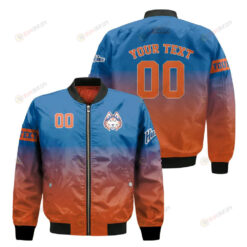 Houston Baptist Huskies Fadded Bomber Jacket 3D Printed