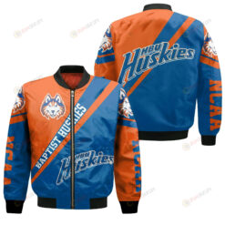 Houston Baptist Huskies Logo Bomber Jacket 3D Printed Cross Style