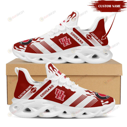 Houston Cougars Logo Custom Name Pattern 3D Max Soul Sneaker Shoes