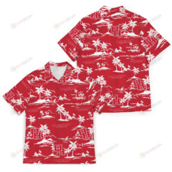 Houston Cougars Tropical Beach Aloha Red 3D Hawaiian Shirt SH1