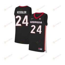 Houston Kessler 24 Elite Georgia Bulldogs Basketball Jersey Black