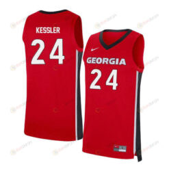 Houston Kessler 24 Elite Georgia Bulldogs Basketball Jersey Red